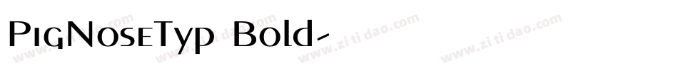PigNoseTyp Bold字体转换